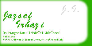 jozsef irhazi business card